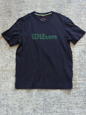 Wilson Navy Short Sleeve Logo Tee Size Small